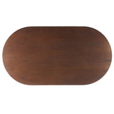 Safavieh Barnard Oval Wood Coffee Table Walnut SFV1701B