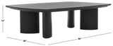 Safavieh Barnard Rectangle Wood Coffee Table Black SFV1702A