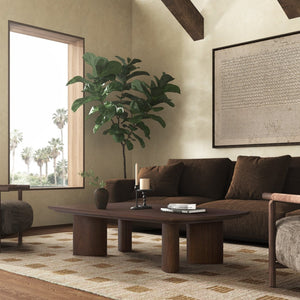 Safavieh BARNARD Rectangle Wood Coffee Table – Timeless Elegance with Spacious Surface for Modern Living Rooms Walnut SFV1702B