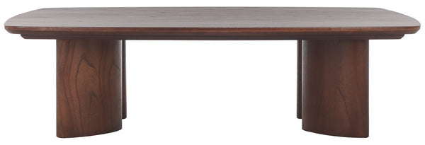 Safavieh Barnard Rectangle Wood Coffee Table Walnut SFV1702B