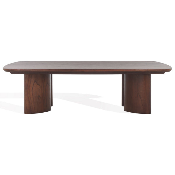 Safavieh Barnard Rectangle Wood Coffee Table Walnut SFV1702B
