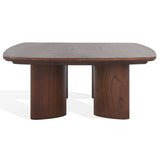 Safavieh Barnard Rectangle Wood Coffee Table Walnut SFV1702B