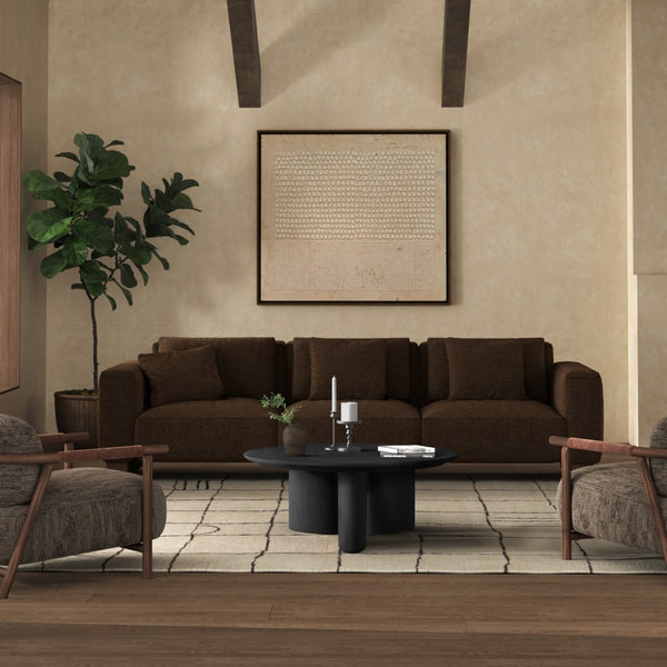 Safavieh BARNARD Round Wood Coffee Table – Elegant Centerpiece for Modern Living Rooms, Durable & Stylish Black SFV1703A