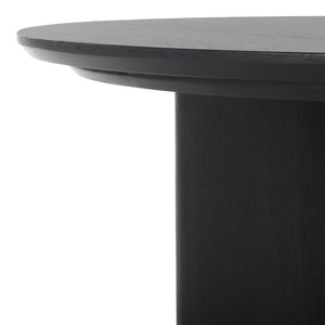 Safavieh BARNARD Round Wood Coffee Table – Elegant Centerpiece for Modern Living Rooms, Durable & Stylish Black SFV1703A