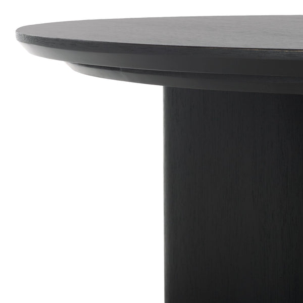 Safavieh BARNARD Round Wood Coffee Table – Elegant Centerpiece for Modern Living Rooms, Durable & Stylish Black SFV1703A