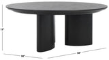 Safavieh Barnard Round Wood Coffee Table Black SFV1703A