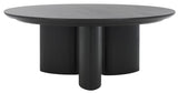 Safavieh Barnard Round Wood Coffee Table Black SFV1703A