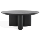 Safavieh Barnard Round Wood Coffee Table Black SFV1703A