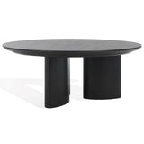 Safavieh Barnard Round Wood Coffee Table Black SFV1703A