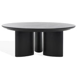 Safavieh Barnard Round Wood Coffee Table Black SFV1703A