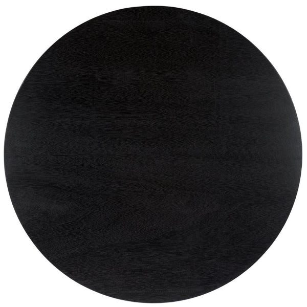 Safavieh BARNARD Round Wood Coffee Table – Elegant Centerpiece for Modern Living Rooms, Durable & Stylish Black SFV1703A