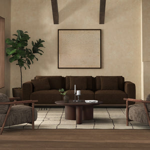 Safavieh BARNARD Round Wood Coffee Table – Elegant Centerpiece for Modern Living Rooms, Durable & Stylish Walnut SFV1703B