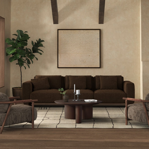 Safavieh BARNARD Round Wood Coffee Table – Elegant Centerpiece for Modern Living Rooms, Durable & Stylish Walnut SFV1703B