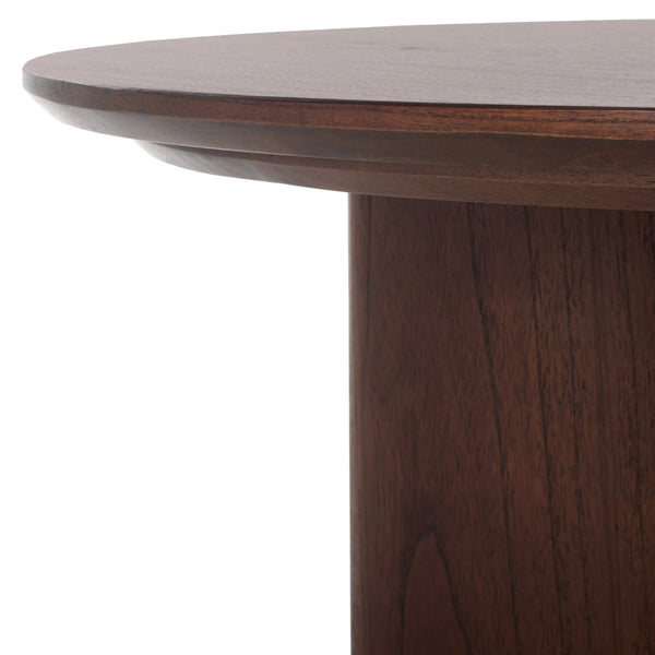 Safavieh BARNARD Round Wood Coffee Table – Elegant Centerpiece for Modern Living Rooms, Durable & Stylish Walnut SFV1703B