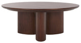 Safavieh Barnard Round Wood Coffee Table Walnut SFV1703B