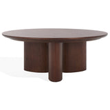 Safavieh Barnard Round Wood Coffee Table Walnut SFV1703B