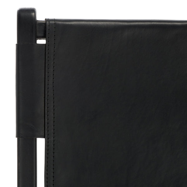 Safavieh Alanarose Leather Accent Chair - Luxurious Teak Wood Frame, Elegant Design For Modern Living Spaces Black ,Black Wood ,Leather Sfv1903a