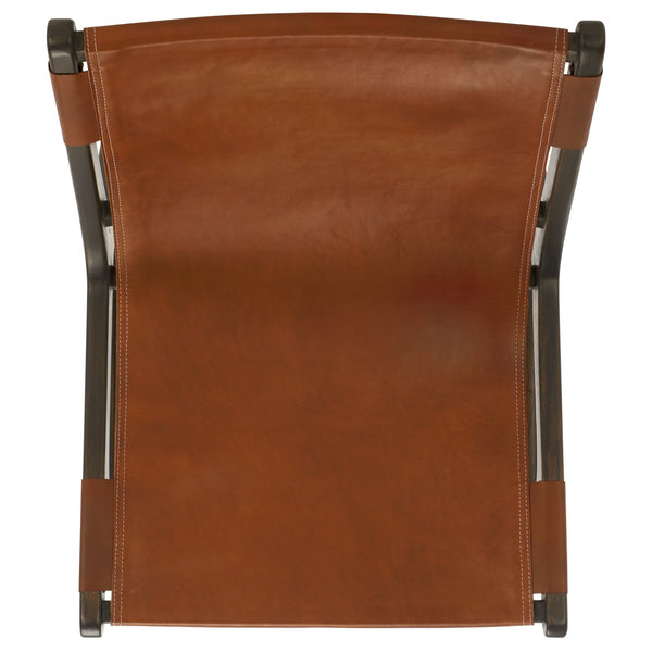 Safavieh Alanarose Leather Accent Chair - Luxurious Teak Wood Frame, Elegant Design For Modern Living Spaces Brown ,Walnut Wood ,Leather Sfv1903b