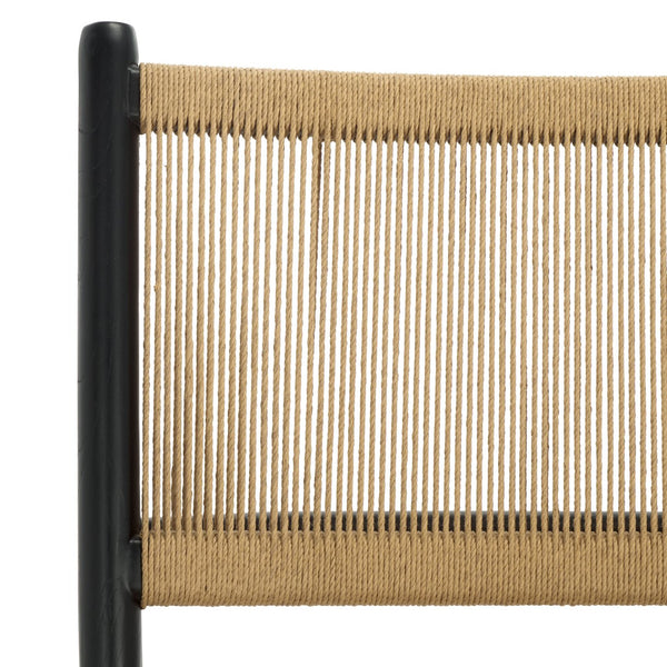Safavieh Chyanne Woven Accent Chair - Stylish Teak Wood Design For Modern Elegance In Any Living Space Black ,Natural Wood ,Natural Loom Papercord Sfv1905a