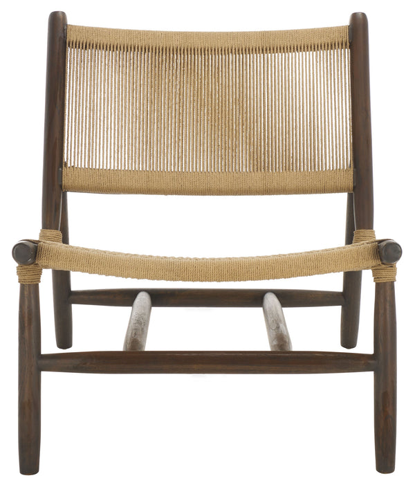 Safavieh Chyanne Woven Accent Chair - Stylish Teak Wood Design For Modern Elegance In Any Living Space Walnut ,Natural Wood ,Natural Loom Papercord Sfv1905b