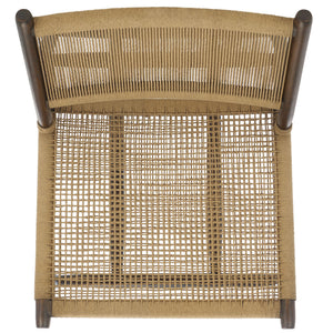 Safavieh Chyanne Woven Accent Chair - Stylish Teak Wood Design For Modern Elegance In Any Living Space Walnut ,Natural Wood ,Natural Loom Papercord Sfv1905b