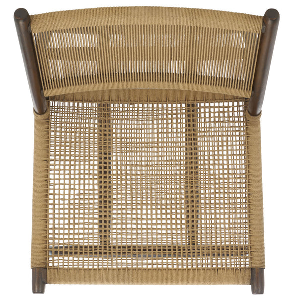 Safavieh Chyanne Woven Accent Chair - Stylish Teak Wood Design For Modern Elegance In Any Living Space Walnut ,Natural Wood ,Natural Loom Papercord Sfv1905b