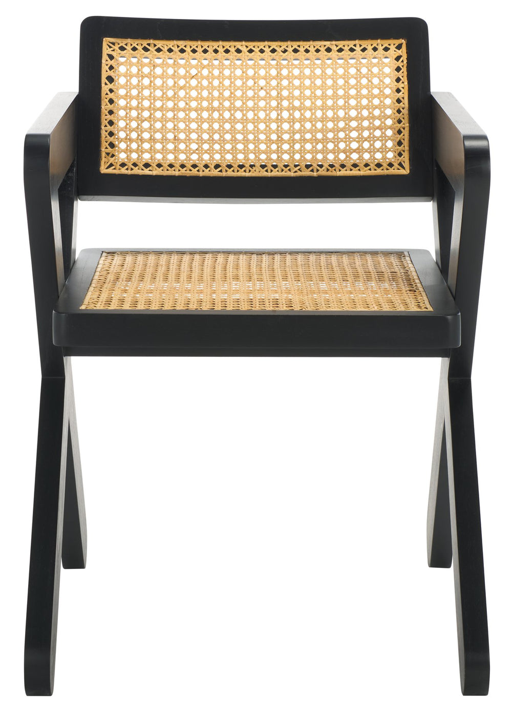 Safavieh Tyrrell Rattan Dining Chair - Elevate Your Dining Experience With Timeless Style And Comfort Black ,Natural Wood ,Rattan Sfv1906a