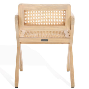 Safavieh Tyrrell Rattan Dining Chair - Elevate Your Dining Experience With Timeless Style And Comfort Natural ,Natural Wood ,Rattan Sfv1906c
