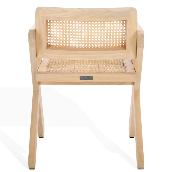 Safavieh Tyrrell Rattan Dining Chair - Elevate Your Dining Experience With Timeless Style And Comfort Natural ,Natural Wood ,Rattan Sfv1906c