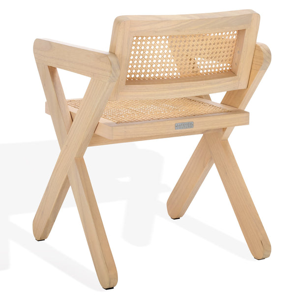 Safavieh Tyrrell Rattan Dining Chair - Elevate Your Dining Experience With Timeless Style And Comfort Natural ,Natural Wood ,Rattan Sfv1906c
