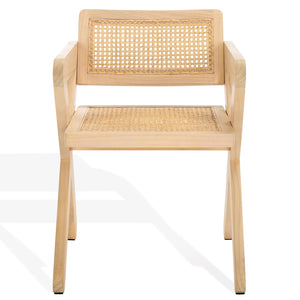 Safavieh Tyrrell Rattan Dining Chair - Elevate Your Dining Experience With Timeless Style And Comfort Natural ,Natural Wood ,Rattan Sfv1906c