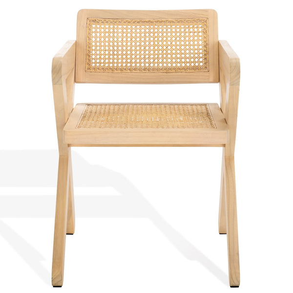 Safavieh Tyrrell Rattan Dining Chair - Elevate Your Dining Experience With Timeless Style And Comfort Natural ,Natural Wood ,Rattan Sfv1906c