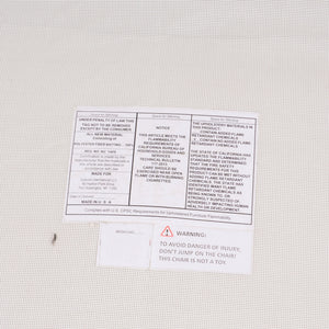 Lorianna Bean Bag Chair In Soft Cream Fabric, Supportive Polyester Fill, Lightweight & Made In Usa