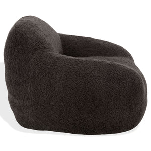 Lorianna Bean Bag Chair In Soft Cream Fabric, Supportive Polyester Fill, Lightweight & Made In Usa