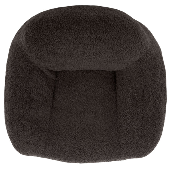 Lorianna Bean Bag Chair In Soft Cream Fabric, Supportive Polyester Fill, Lightweight & Made In Usa