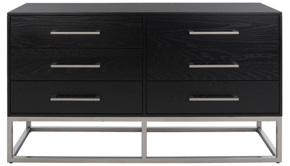 Safavieh Estelle Dresser XII23 Black / Silver Wood / Metal SFV2105F