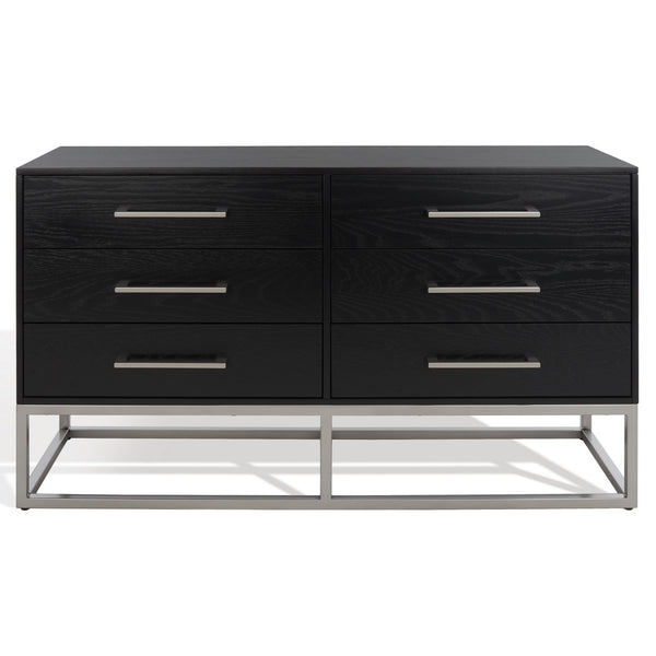 Safavieh Estelle Dresser XII23 Black / Silver Wood / Metal SFV2105F