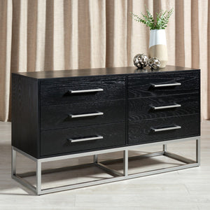 Safavieh Estelle Dresser XII23 Black / Silver Wood / Metal SFV2105F