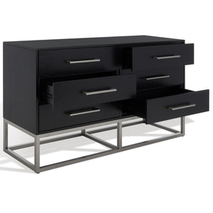 Safavieh Estelle Dresser XII23 Black / Silver Wood / Metal SFV2105F