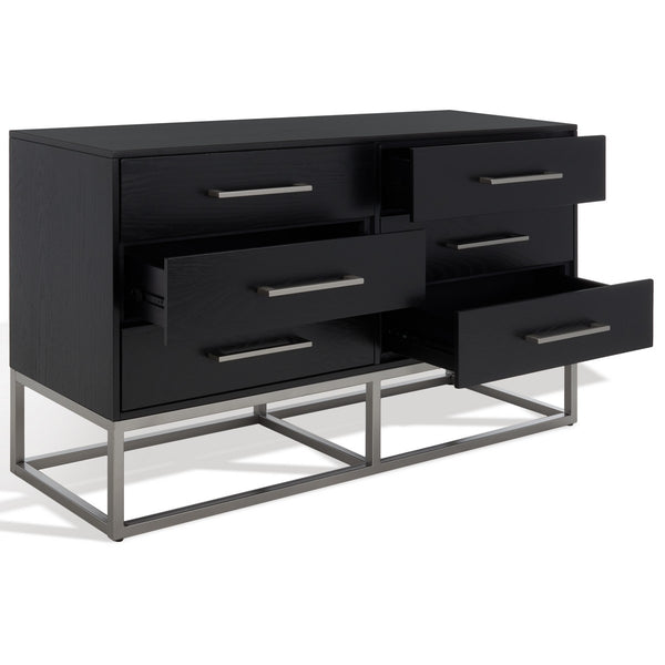 Safavieh Estelle Dresser XII23 Black / Silver Wood / Metal SFV2105F