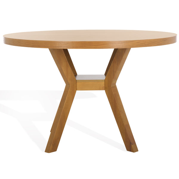 Safavieh Luis Round Wood Dining Table - Elegant Bistro Style For Contemporary Spaces, Seats Up To Six Comfortably Natural Wood Sfv2106e-2bx