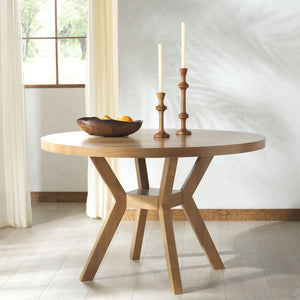 Safavieh Luis Round Wood Dining Table - Elegant Bistro Style For Contemporary Spaces, Seats Up To Six Comfortably Natural Wood Sfv2106e-2bx