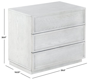 Zeus 3 Drawer Wood Chest With Solid Wood Build, Smooth-Glide Drawers & Compact Modern Design