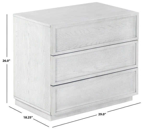 Zeus 3 Drawer Wood Chest With Solid Wood Build, Smooth-Glide Drawers & Compact Modern Design