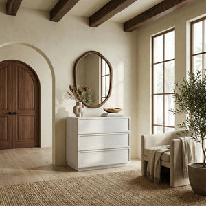 Zeus 3 Drawer Wood Chest With Solid Wood Build, Smooth-Glide Drawers & Compact Modern Design