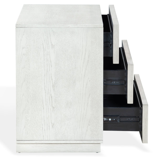 Zeus 3 Drawer Wood Chest With Solid Wood Build, Smooth-Glide Drawers & Compact Modern Design