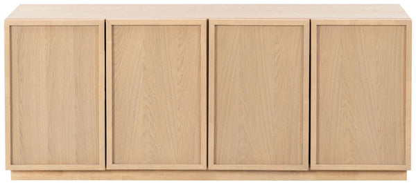 Safavieh Zeus 4 Door Wood Media Stand Natural Wood