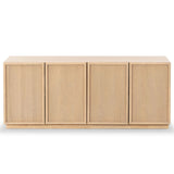 Safavieh Zeus 4 Door Wood Media Stand Natural Wood