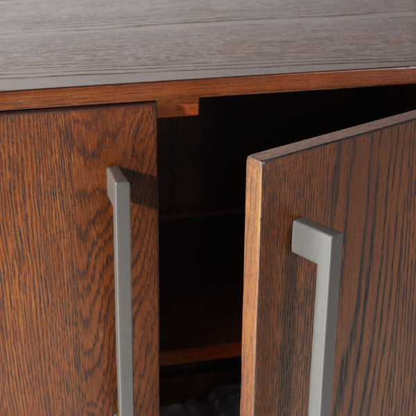 Safavieh MALLORY 4 Door Sideboard and TV Stand - Classic Design with Ample Storage for Modern Living Rooms Dark Brown SFV2120A