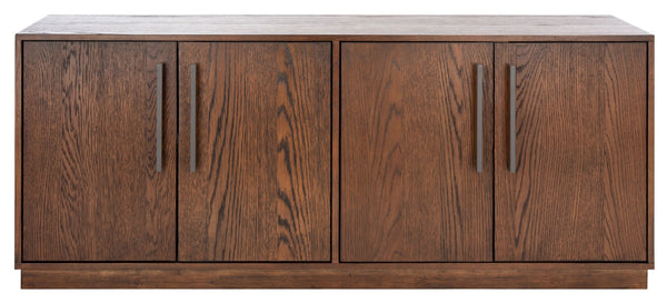 Safavieh MALLORY 4 Door Sideboard and TV Stand - Classic Design with Ample Storage for Modern Living Rooms Dark Brown SFV2120A